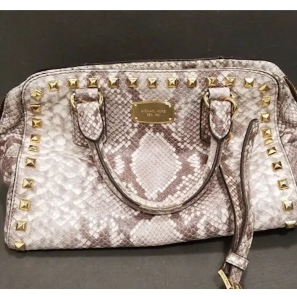 COPY - Michael Kors Python Snakeskin Gold Hardware BEAUT!